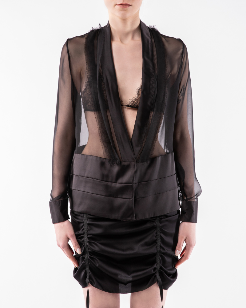 V neck chiffon shirt