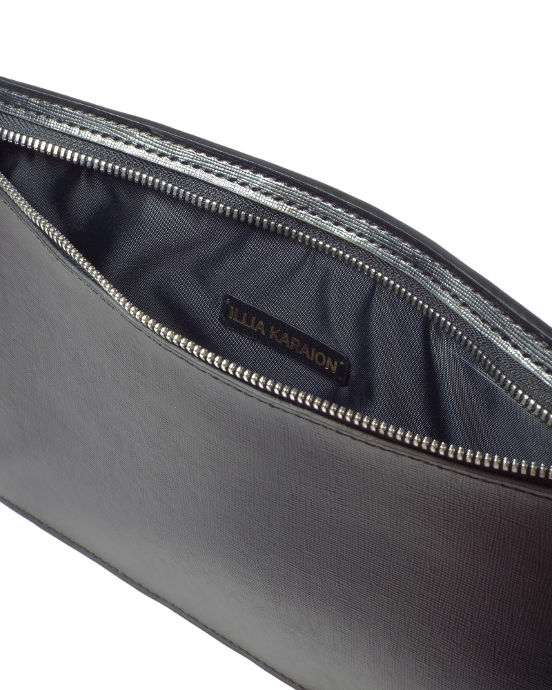 Saffiano leather pouch