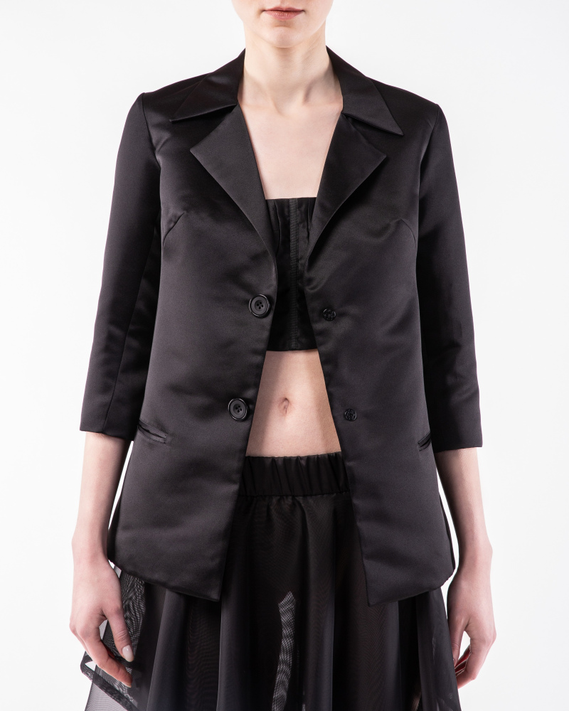 Black satin jacket