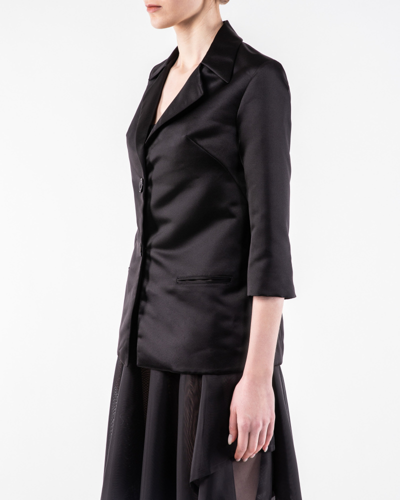 Black satin jacket