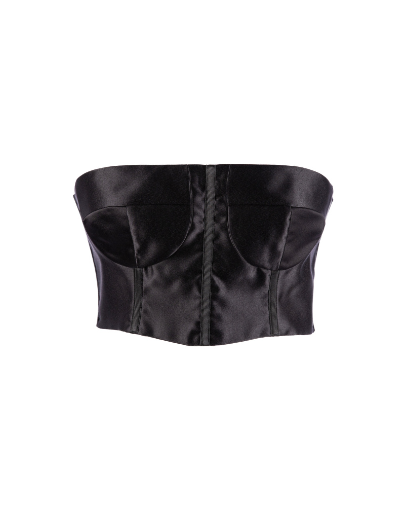 Kate Corset Black Suede