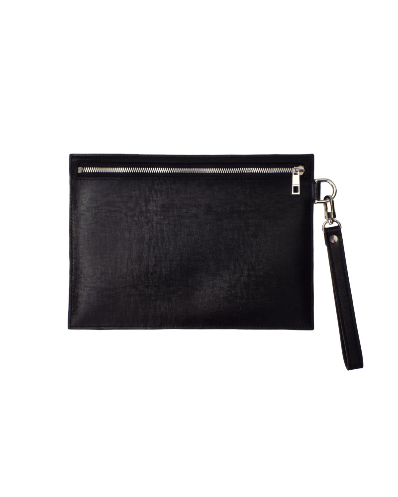 Saffiano leather pouch