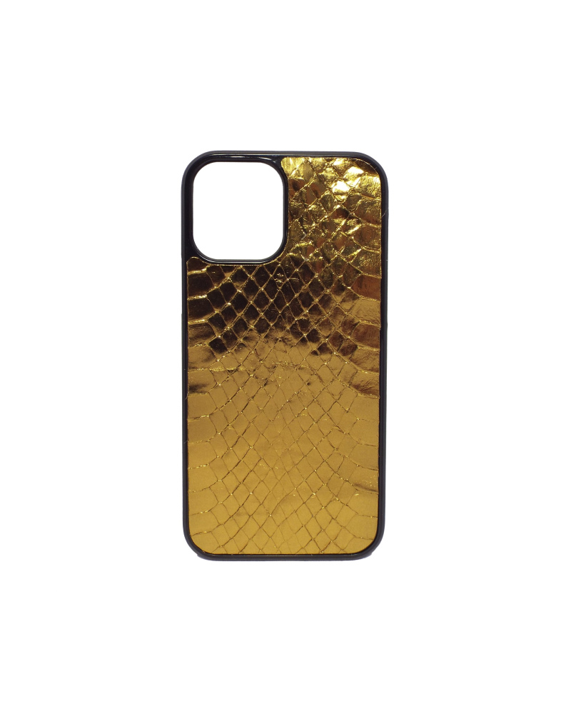 Real snake gold leather cover