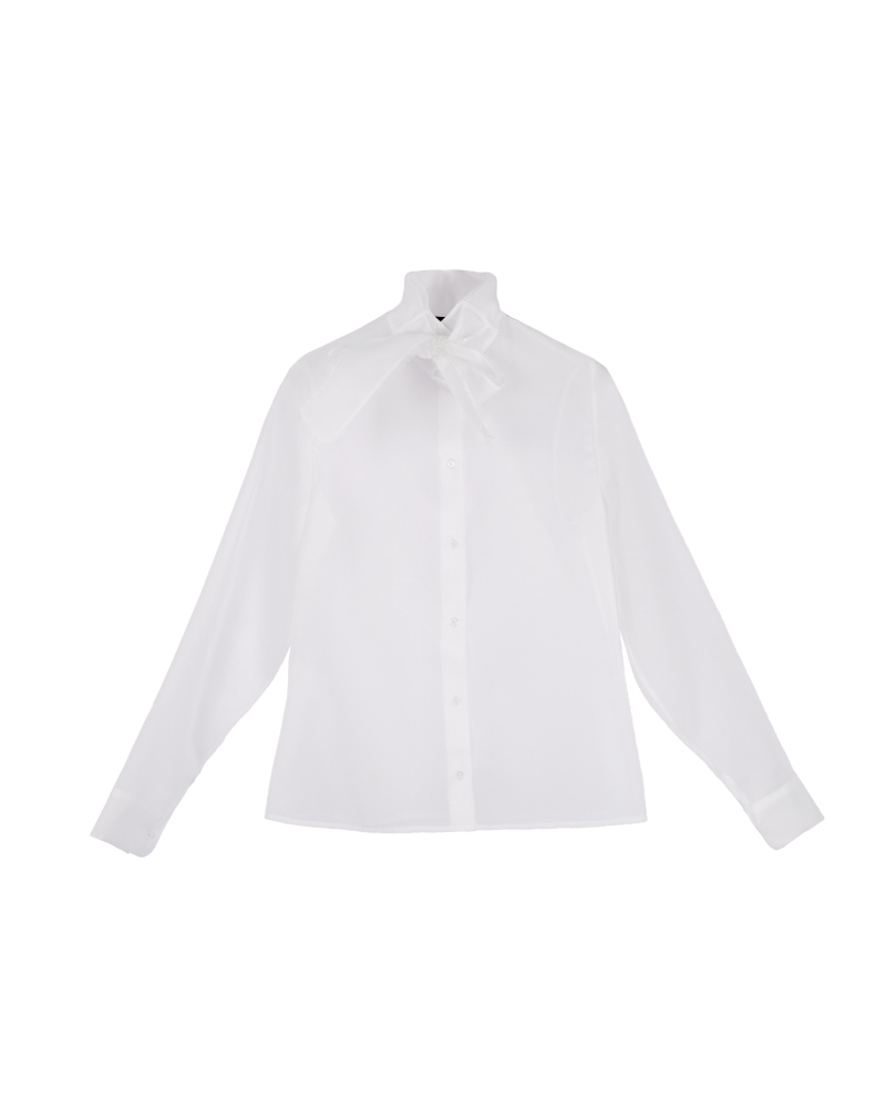 Exclusive white triple organza blouse 