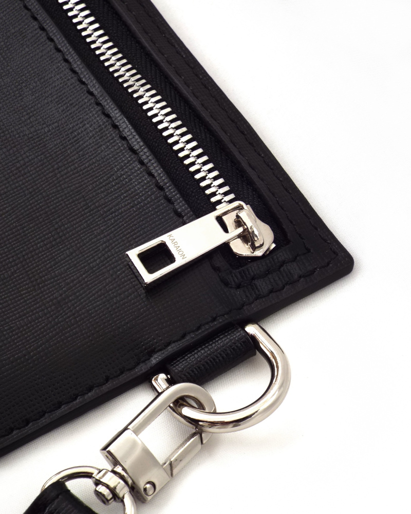 Saffiano leather pouch