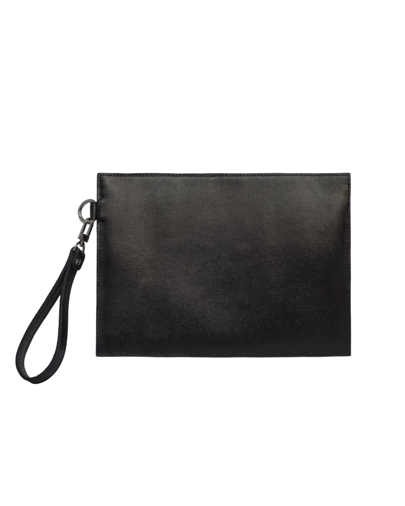 Saffiano leather pouch