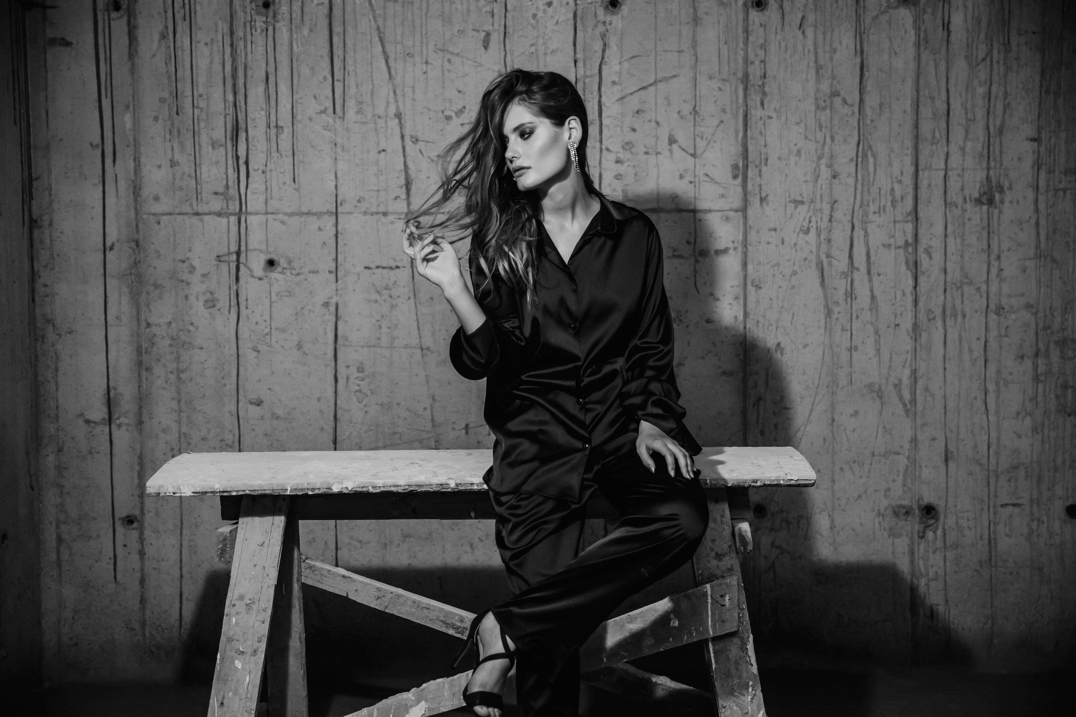 black dress with hips cut out Acapulco Long Sleeve Cut-Out Waist Side Split Midi Dress Black